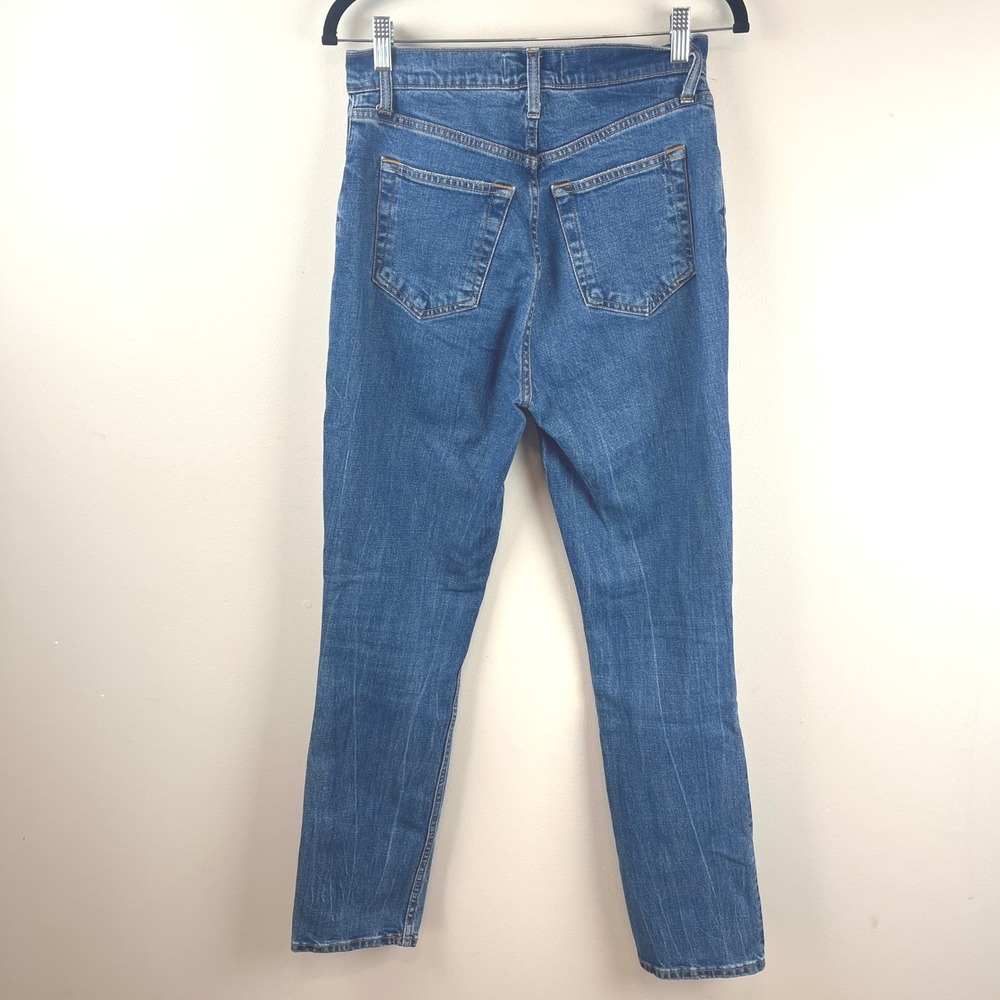 Abercrombie Blue Curve Love Slim Straight Ultra High Rise Jeans 27/4 - Picture 2 of 7